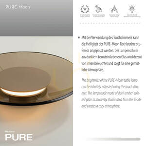 Lampa de masă PURE MOON 4594-97, maro, 1xLED small 4