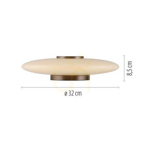 Lampa de masă Paul Neuhaus PURE Vitrum 4080-34, maro, 1xLED small 8