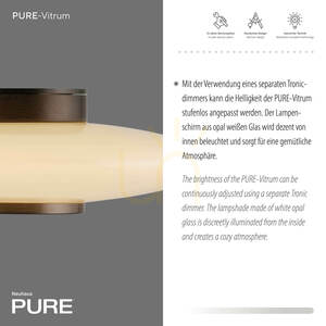 PURE VITRUM 6082-34 Aplică de perete maro, 1xLED small 3