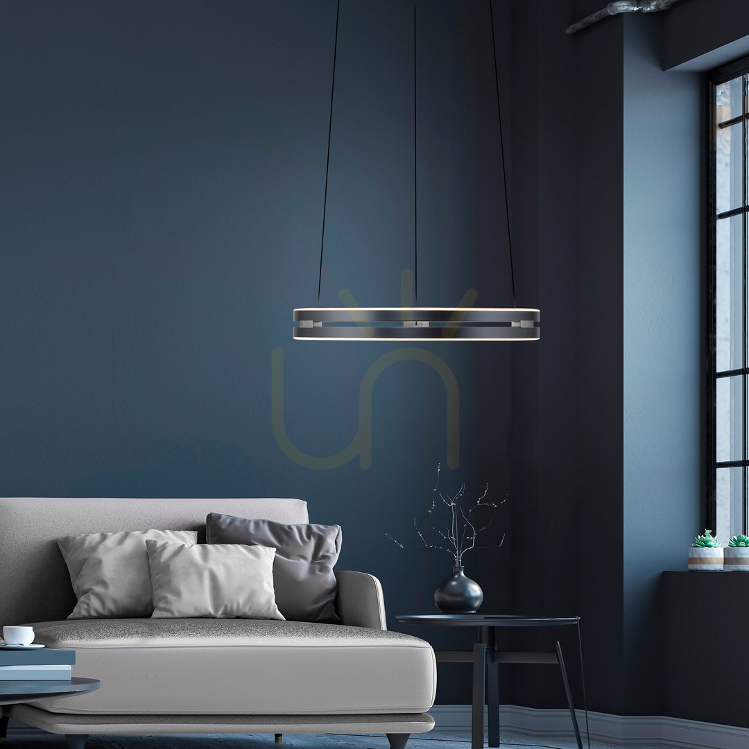 Afişa Lampă suspendată PURE E-LOOP 2550-15, gri, cu 2 LED-uri Lampă suspendată PURE E-LOOP 2550-15, gri, cu 2 LED-uri