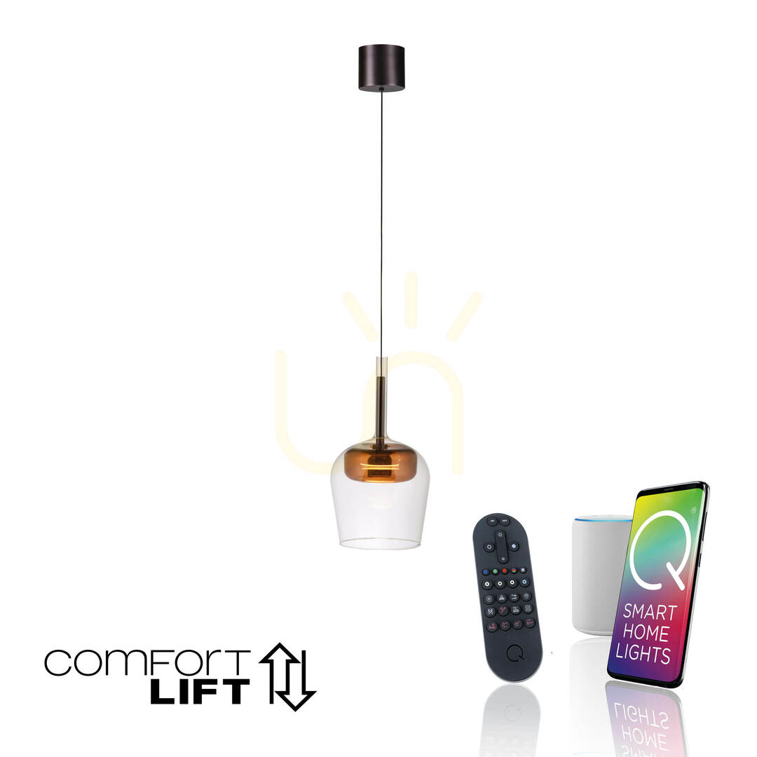 Vedere Lampa suspendată din cupru Q-KON 2741-20, 1xLED Lampa suspendată din cupru Q-KON 2741-20, 1xLED
