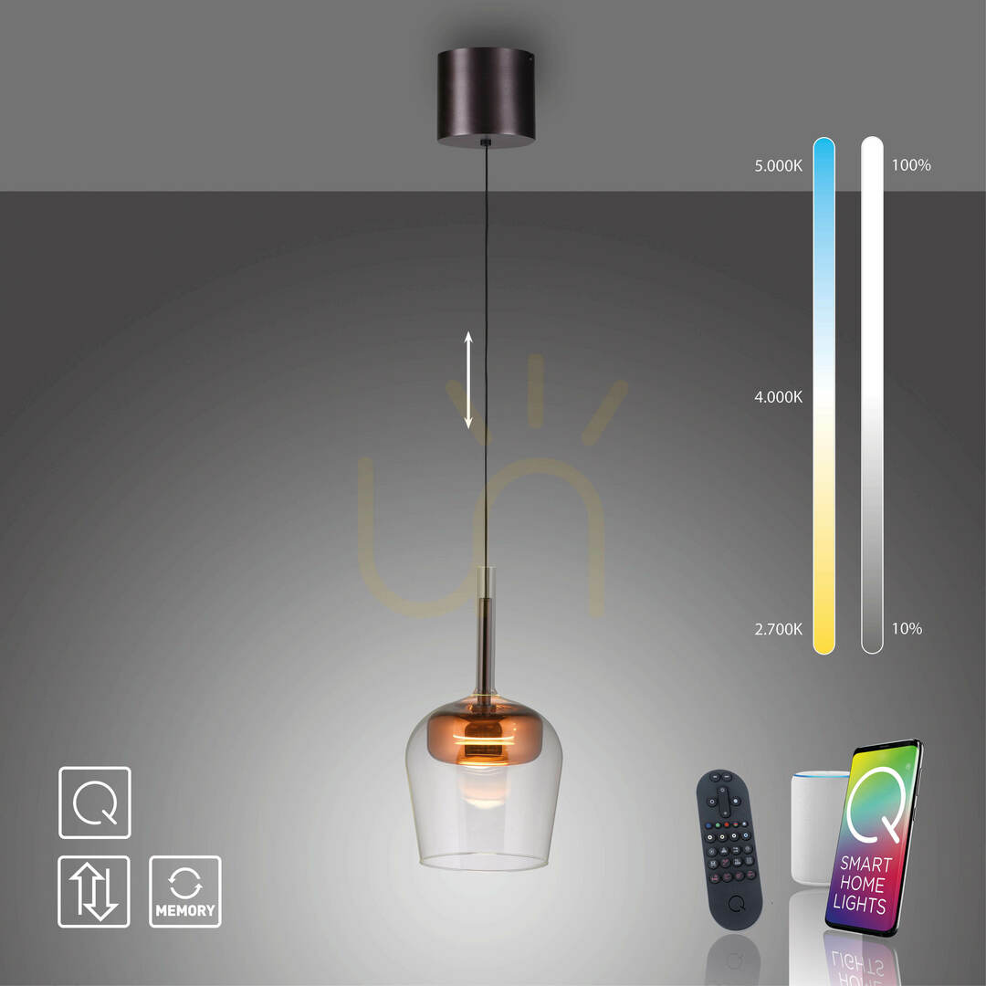 previzualizare Lampa suspendată din cupru Q-KON 2741-20, 1xLED Lampa suspendată din cupru Q-KON 2741-20, 1xLED