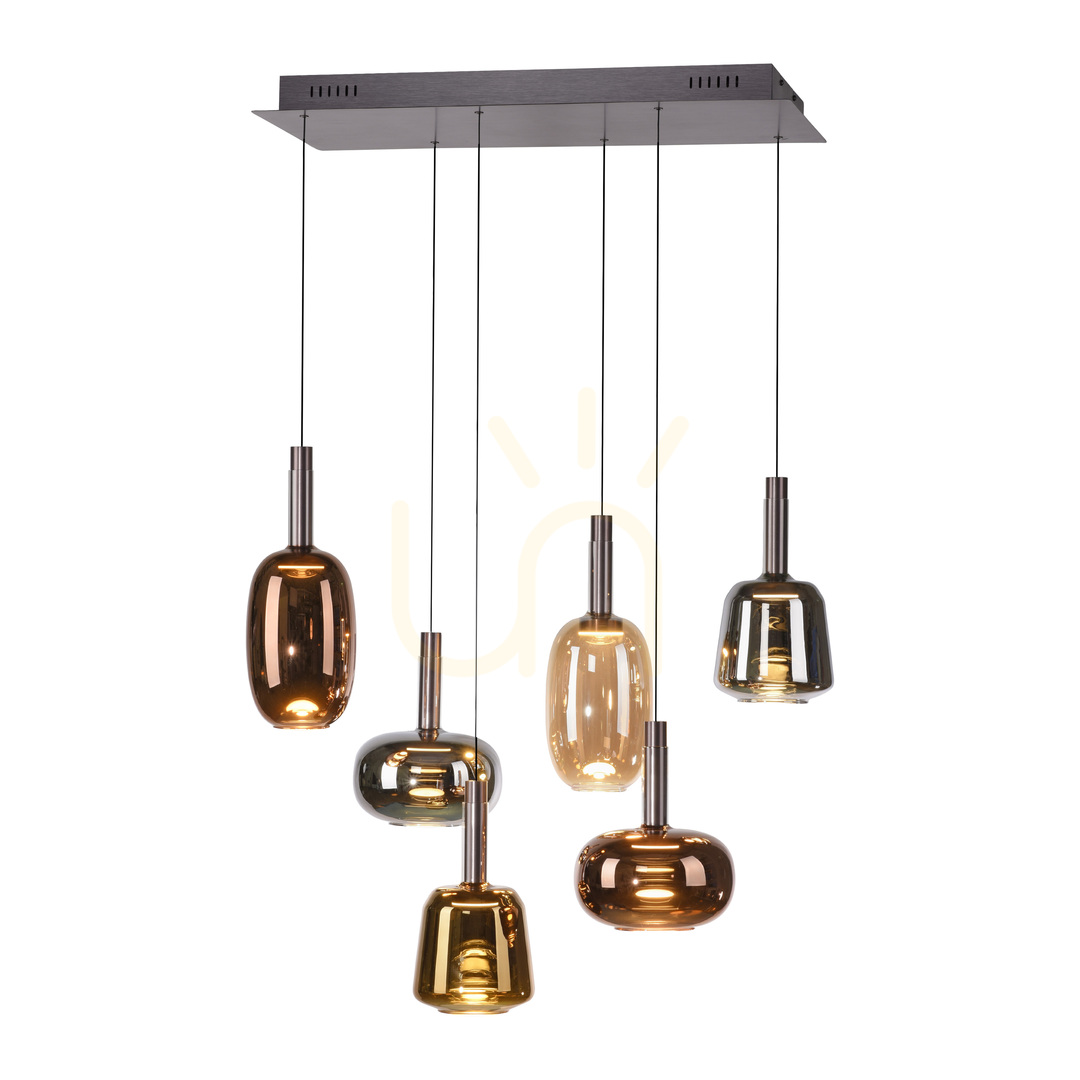 previzualizare Lampa suspendată IRIDES 2681-70 multicoloră cu 6 LED-uri Lampa suspendată IRIDES 2681-70 multicoloră cu 6 LED-uri