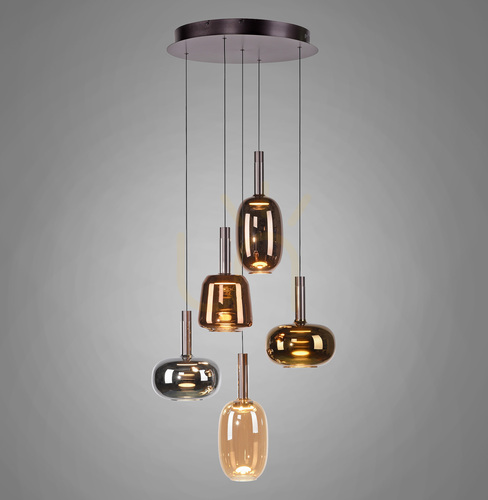 Verifica Lampa suspendată IRIDES 2682-70 multicoloră cu 5 LED-uri
