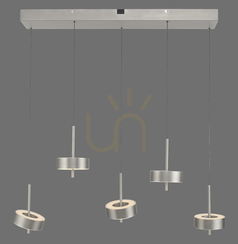 Verifica Q-ROTATE 2249-95 Lampa suspendată argintie cu 5 LED-uri