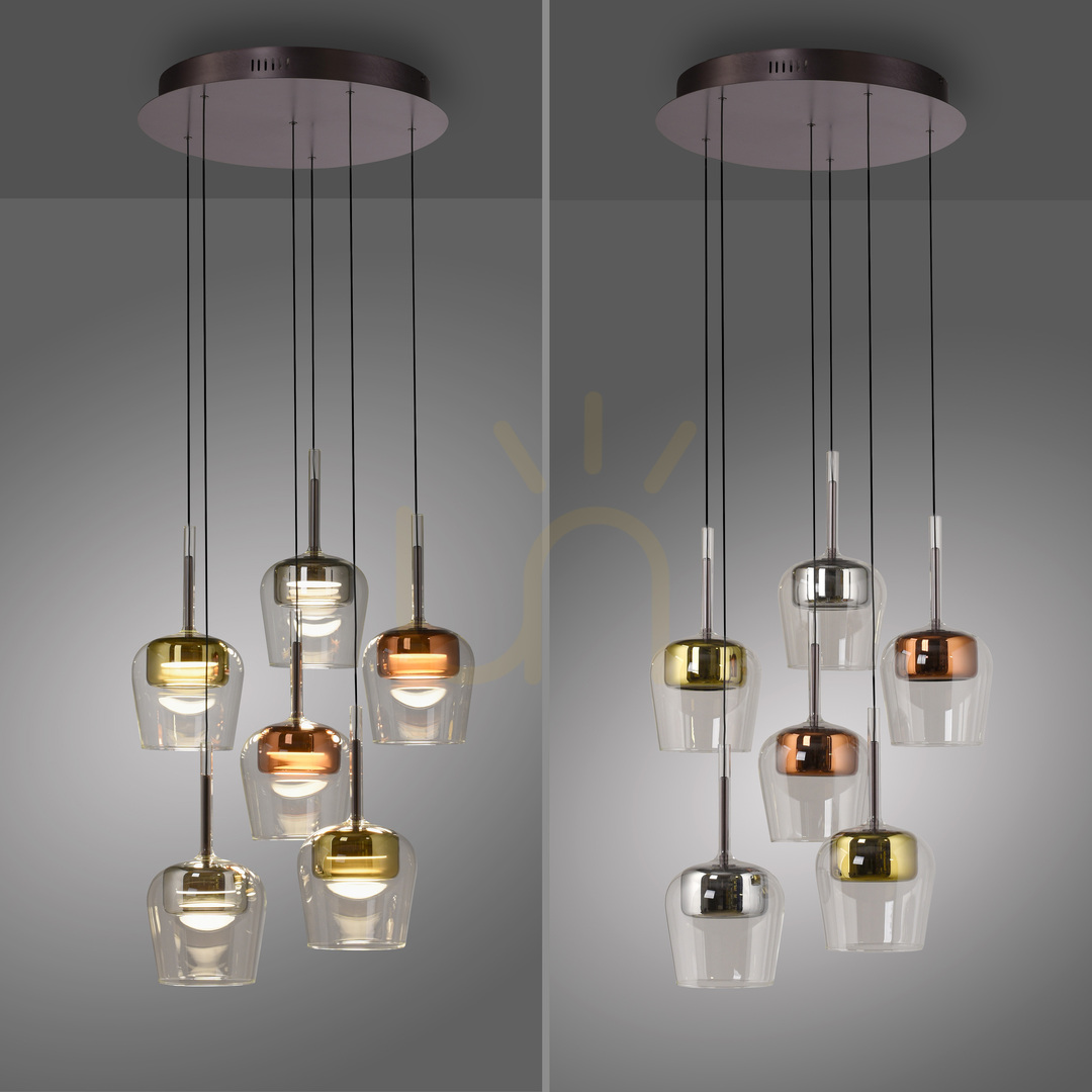 previzualizare Q-KON 2744-70 Lampă suspendată multicoloră cu 6 LED-uri Q-KON 2744-70 Lampă suspendată multicoloră cu 6 LED-uri