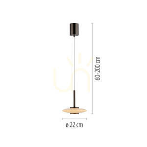 PURE VITRUM 2053-34 Maro, lampă suspendată cu 2 LED-uri small 8