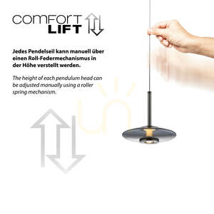 PURE VITRUM 2083-15 Lampa suspendată gri cu 6 LED-uri small 6