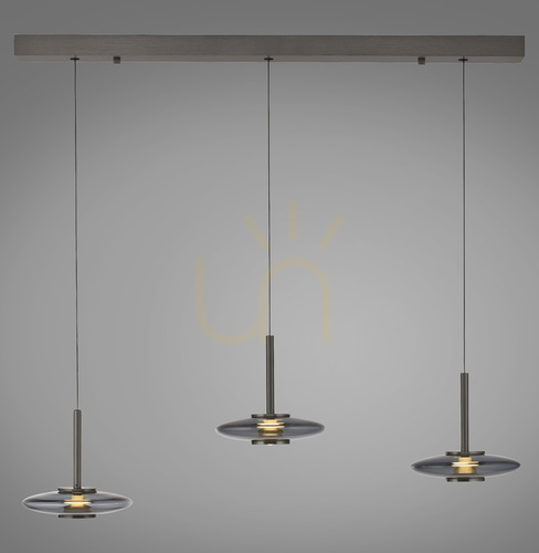 Verifica PURE VITRUM 2083-15 Lampa suspendată gri cu 6 LED-uri