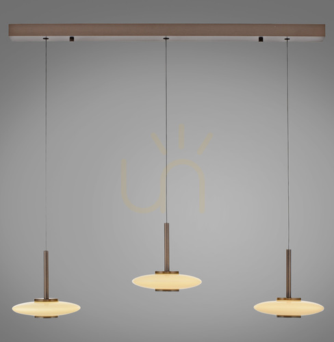 Verifica PURE VITRUM 2083-34 Lampa suspendată maro cu 6 LED-uri