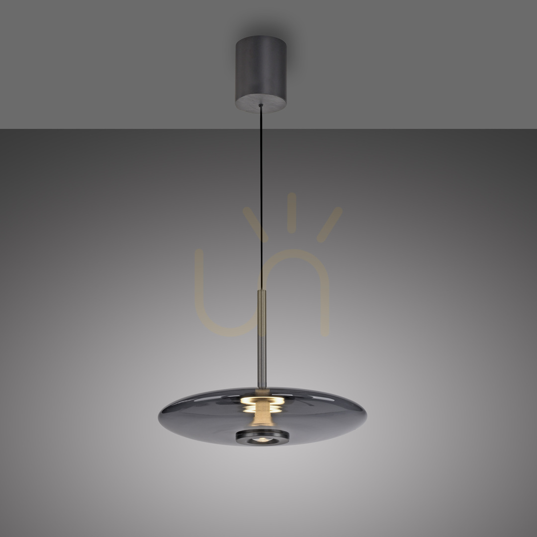 Verifica Lampă suspendată PURE E-VITRUM 2084-15, gri, cu 2 LED-uri Lampă suspendată PURE E-VITRUM 2084-15, gri, cu 2 LED-uri