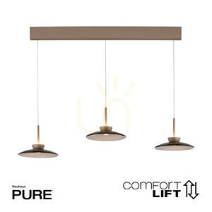 PURE MOON 2193-97 Lampa suspendată maro cu 6 LED-uri small 1