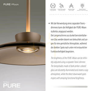 PURE MOON 2193-97 Lampa suspendată maro cu 6 LED-uri small 4