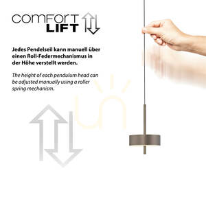 Q-ROTATE 2247-34 Maro, lampă suspendată cu 1 LED small 6