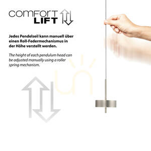 Q-ROTATE 2247-95 Argintiu, lampă suspendată cu 1 LED small 6