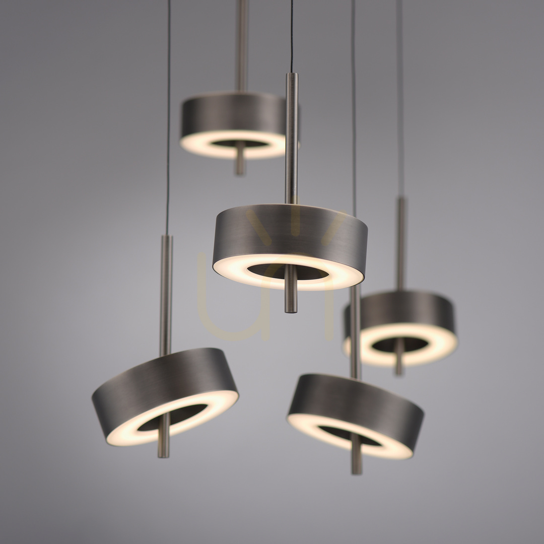 previzualizare Q-ROTATE 2249-34 Lampa suspendată maro cu 5 LED-uri Q-ROTATE 2249-34 Lampa suspendată maro cu 5 LED-uri