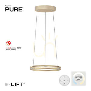 Lampa suspendată PURE E-LOOP 2550-60 din alamă cu 2 LED-uri small 1