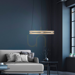Lampa suspendată PURE E-LOOP 2550-60 din alamă cu 2 LED-uri small 16