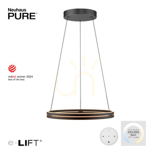 Lampă suspendată PURE E-LOOP 2551-18, negru, cu 2 LED-uri 1 Lampă suspendată PURE E-LOOP 2551-18, negru, cu 2 LED-uri small 1