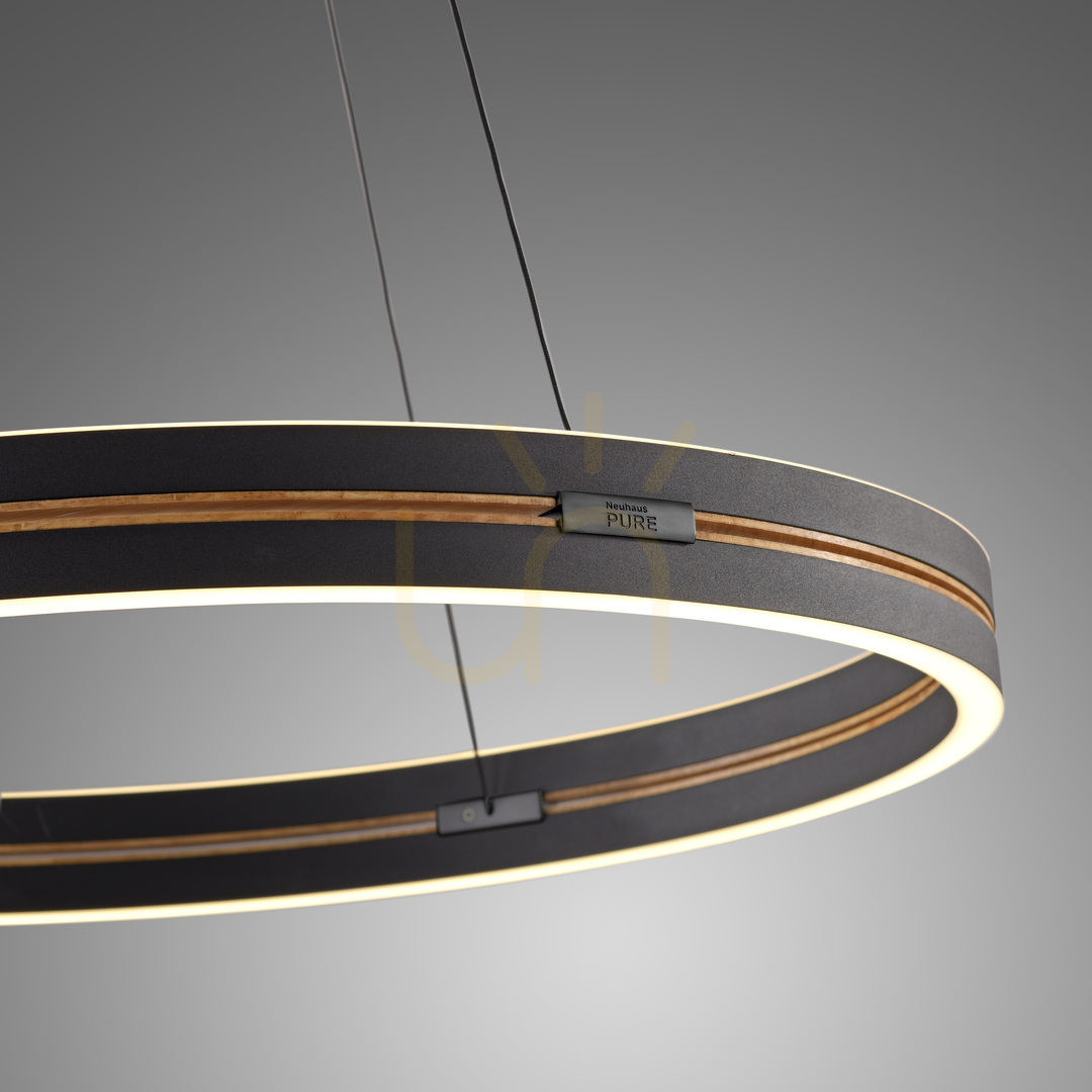 Afişa Lampă suspendată PURE E-LOOP 2551-18, negru, cu 2 LED-uri Lampă suspendată PURE E-LOOP 2551-18, negru, cu 2 LED-uri