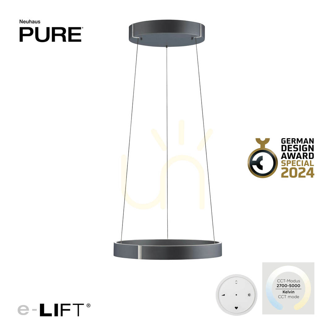 Vedere PURE E-CLIPSE 2560-15 Gri 2xLED Lampă suspendată PURE E-CLIPSE 2560-15 Gri 2xLED Lampă suspendată