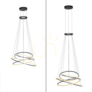 PURE E-FLYING RINGS 2566-15 Gri 1xLED Lampă suspendată small 14