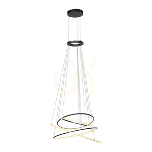 PURE E-FLYING RINGS 2566-15 Gri 1xLED Lampă suspendată small 17