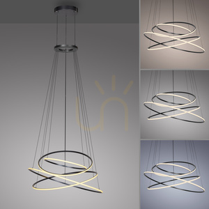 PURE E-FLYING RINGS 2566-15 Gri 1xLED Lampă suspendată small 5