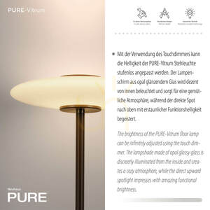 Lampa de podea PURE VITRUM 481-34, maro, 2xLED 3 Lampa de podea PURE VITRUM 481-34, maro, 2xLED small 3