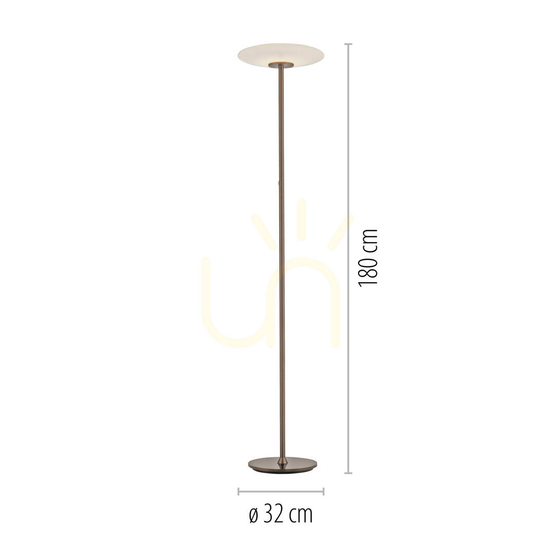 Afişa Lampa de podea PURE VITRUM 481-34, maro, 2xLED Lampa de podea PURE VITRUM 481-34, maro, 2xLED