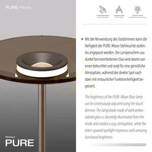 Lampa de podea PURE MOON 594-97, maro, 2xLED 3 Lampa de podea PURE MOON 594-97, maro, 2xLED small 3
