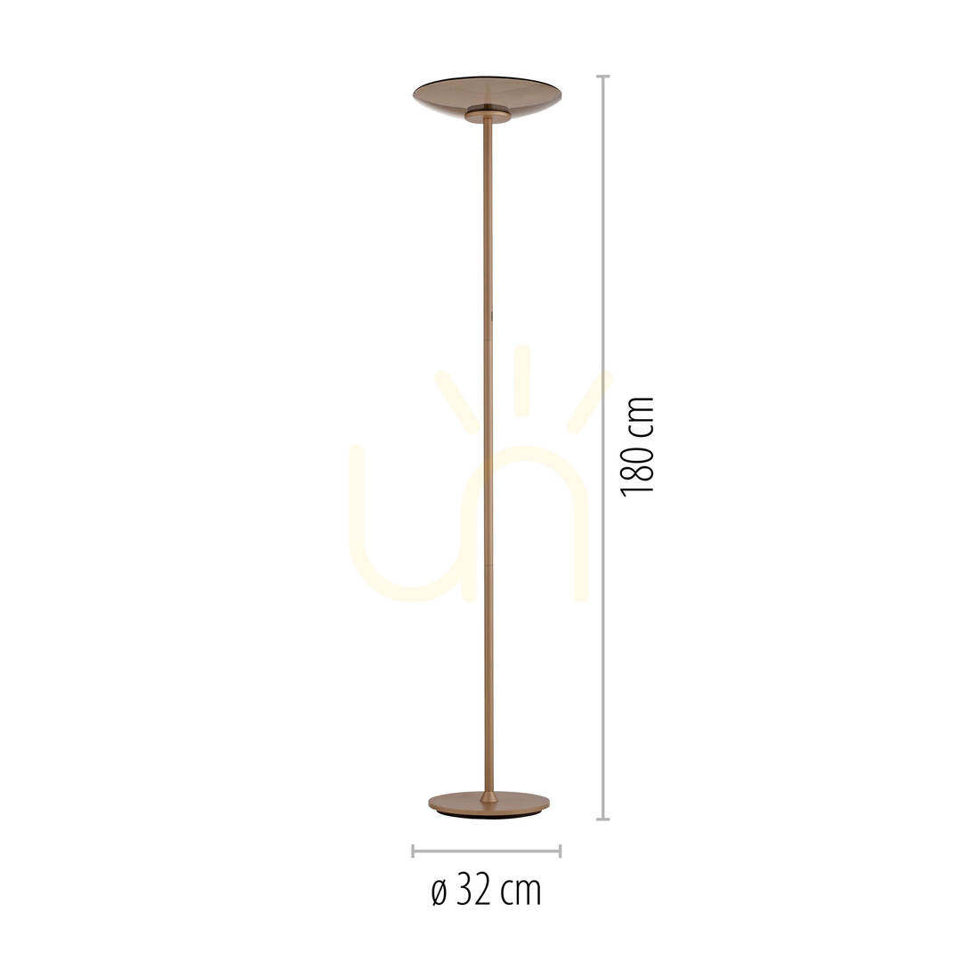 Afişa Lampa de podea PURE MOON 594-97, maro, 2xLED Lampa de podea PURE MOON 594-97, maro, 2xLED