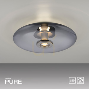 PURE VITRUM 6083-15 Lampa de tavan, gri, 2xLED small 13