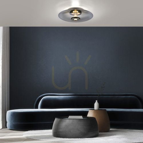 Verifica Paul Neuhaus PURE Vitrum 6083-15 lampa de tavan, gri, 2xLED