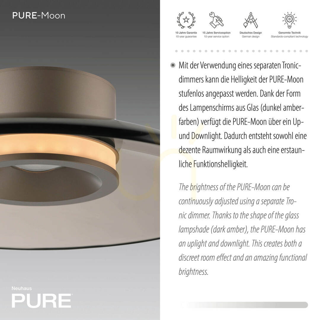 Spectacol PURE MOON 6094-97 Lampa de tavan maro, 2xLED PURE MOON 6094-97 Lampa de tavan maro, 2xLED