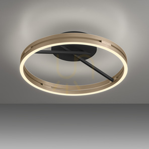 PURE LOOP 6552-68, plafonieră neagră, 2xLED small 12