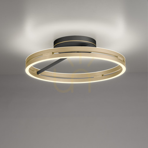 PURE LOOP 6552-68, plafonieră neagră, 2xLED small 13