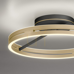 PURE LOOP 6552-68, plafonieră neagră, 2xLED small 16