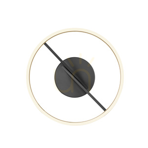 PURE LOOP 6552-68, plafonieră neagră, 2xLED small 24