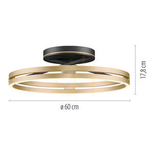 PURE LOOP 6552-68, plafonieră neagră, 2xLED small 8