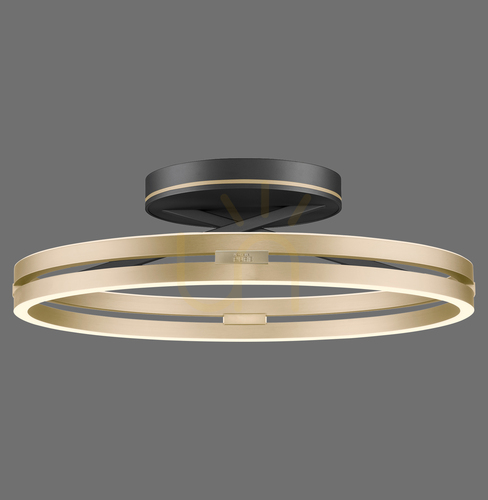 Verifica PURE LOOP 6552-68, plafonieră neagră, 2xLED