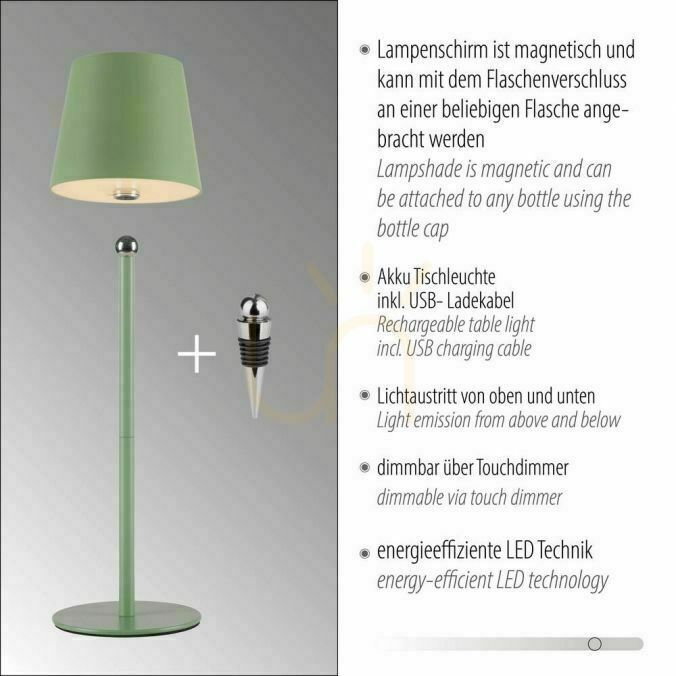 Afişa BOTERIA 19251-43 Lampa de masă verde cu 1 LED BOTERIA 19251-43 Lampa de masă verde cu 1 LED