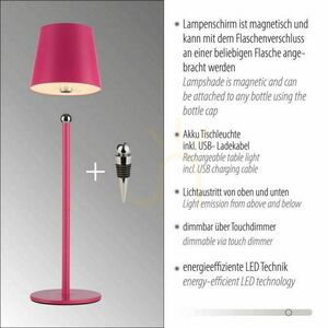 Lampa de masă BOTERIA 19251-87, roz, 1xLED small 7