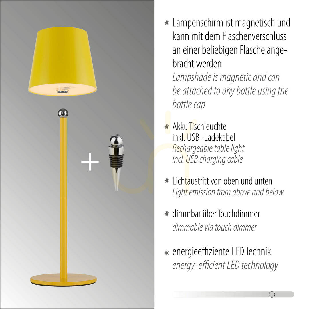 Verifica Lampa de masă BOTERIA 19251-81, galbenă, 1xLED Lampa de masă BOTERIA 19251-81, galbenă, 1xLED