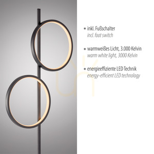 Lampa de podea MINI RITUS 15396-18, negru, 2xLED small 3
