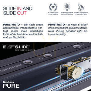 PURE-MOTO 2525-60 Lampă suspendată din alamă cu 3 LED-uri small 3