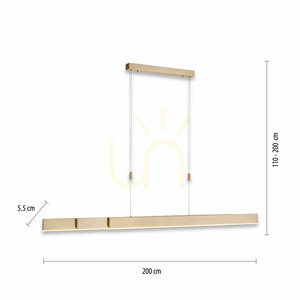 PURE-MOTO 2525-60 Lampă suspendată din alamă cu 3 LED-uri small 7