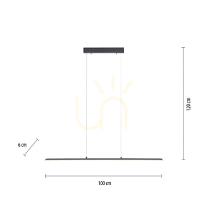 Paul Neuhaus PURE Lite 8375-13 lampa suspendată cu 1 LED, culoare antracit, cu înălțime reglabilă small 7