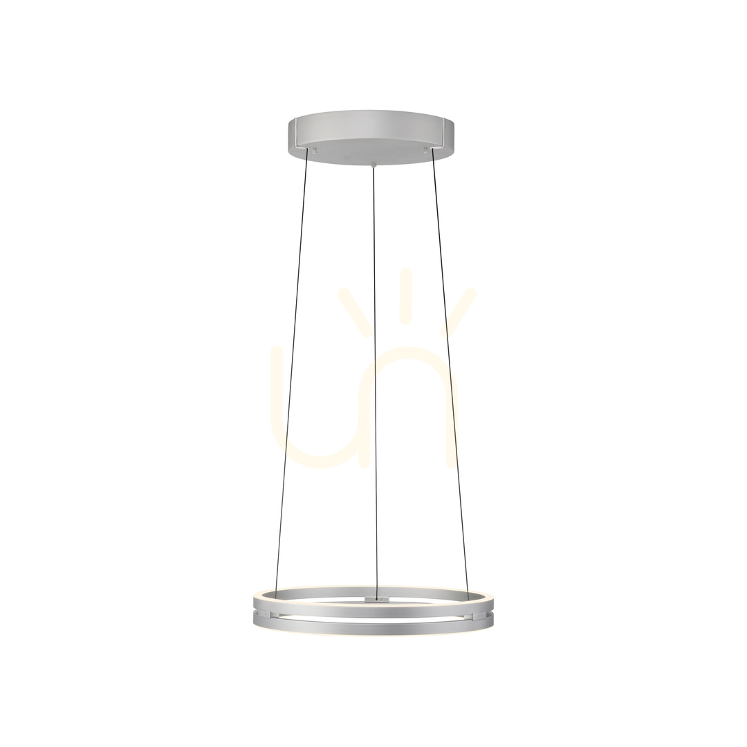 Vedere Lampa suspendată PURE E-LOOP 2550-95 argintie cu 2 LED-uri Lampa suspendată PURE E-LOOP 2550-95 argintie cu 2 LED-uri