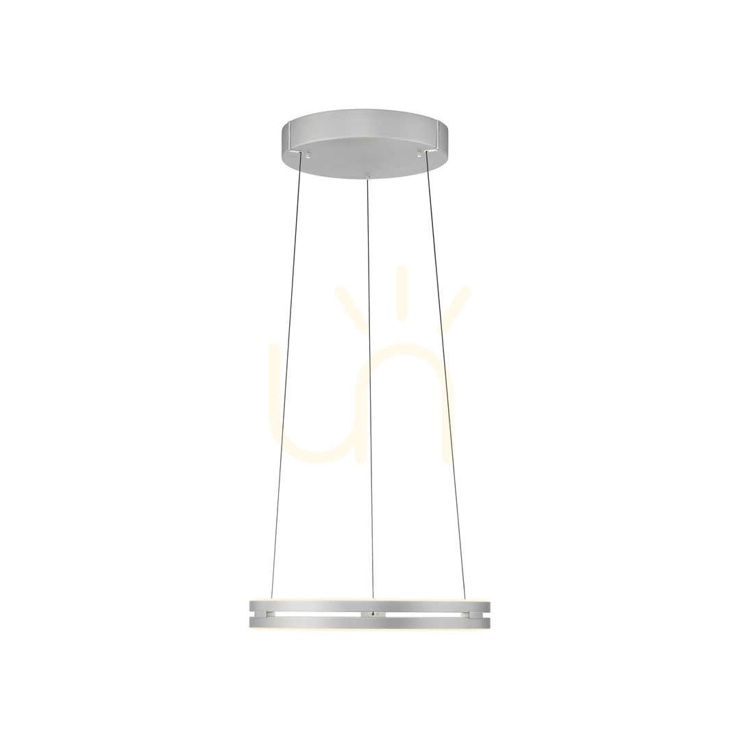 previzualizare Lampa suspendată PURE E-LOOP 2550-95 argintie cu 2 LED-uri Lampa suspendată PURE E-LOOP 2550-95 argintie cu 2 LED-uri